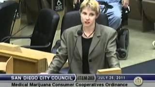 San Diego City Council on Medical Marijuana Ordinance - Jessica McElfresh Public Comment