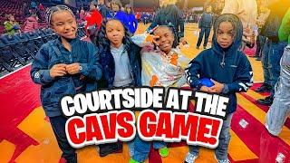 Courtside at the CAVS  game We watch  Grey & Kota PERFORM