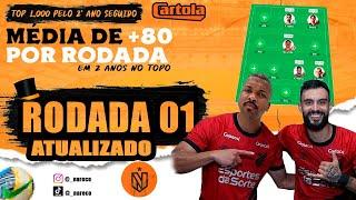 CARTOLA FC 2024 RODADA 01 - MÉDIA DE +80pts POR RODADA EM 2 ANOS  TOP 1.000 NACIONAL PELO 2º ANO