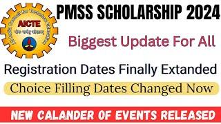 PMSSS Dates Extended Registration Dates & Choice Filling Dates Changed  New Calander Of Events Out