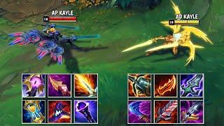 AD KAYLE vs AP KAYLE S11 FULL BUILD FIGHTS & Best Pentakills