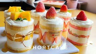 ชอร์ตเค้กShortCake มะม่วง สตรอว์เบอร์รี่ชอร์ตเค้ก เค้กครีมสดใส่ผลไม้ เค้กฟองน้ำนุ่ม อร่อย สดชื่น