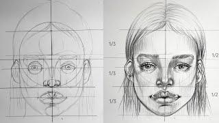 آموزش طراحی چهرهچگونه چهره طراحی کنیم؟آموزش اصول طراحی چهره تمام رخ با مداد