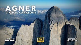 CIMA AGNER per la VIA DEL CANALONE  Bivacco Biasin  Pale di San Martino - Dolomiti 5K