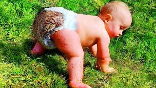 Try Not To Laugh With Naughty Baby Moments - Funny Babies Video