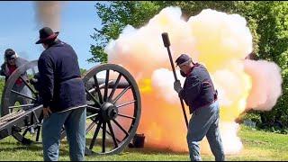 Live Fire Parrott Rifle Cannon - Civil War Artillery