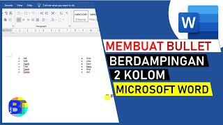 Cara Membuat Bullet Berdampingan Dua Kolom di Word  Tutorial Ms Word