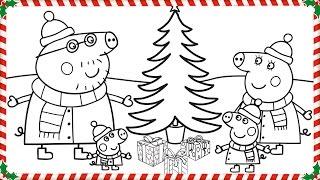 Peppa Pig Christmas Coloring Book Pages Kids Fun Art Coloring Videos For Kids