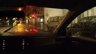 Autofahrt im Nachtregen Regengeräusche im fahrenden Auto zum Einschlafen und Entspannen