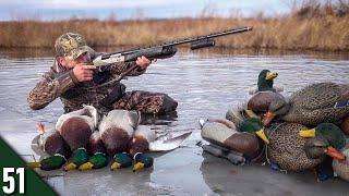 Solo MALLARD Limit Over an ICE HOLE  28 Gauge Duck Hunting