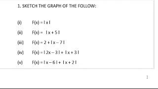 SKETCHING MODULUS FUNCTIONS