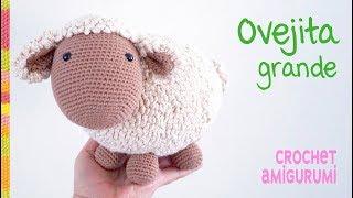 Oveja GRANDE grande tejida a crochet amigurumi + punto ovejita   Tejiendo Perú