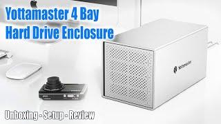 4-Bay External HDD Enclosure from Yottamaster - Unboxing setup & Review