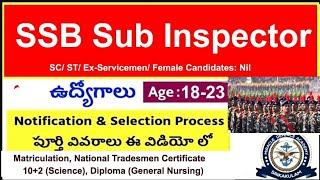 How to apply Ssb sub inspector jobs 2023  Ssb sub inspector jobs apply online 2023 in Telugu