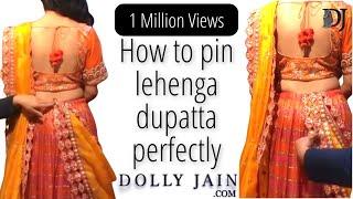 Dolly Jains TIPS on How to Pin your Dupatta Perfectly for style - Must see - Lehenga Dupatta