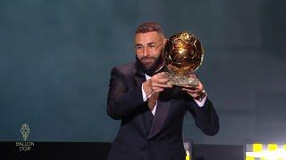 Karim Benzema wins Ballon dOr 2022  FULL SCENE