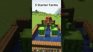 5 Minecraft Starter Farms #shorts