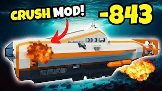 Weird Submarine SINKS From Depth Crushing Mod In Stormworks