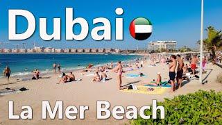 Dubai La Mer Beach Walking Tour 4K