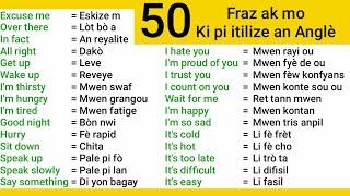 50 most used words and phrases in English - 50 mo ak fraz ki plis utilize an Anglè