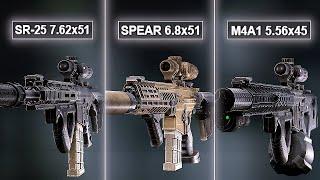 SPEAR 6.8 vs SR-25 vs M4A1 Meta Build Comparison