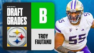 2024 NFL Draft Grades Steelers select Troy Fautanu No. 20 Overall  CBS Sports