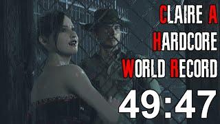 Resident Evil 2 Remake - Claire A Hardcore Speedrun World Record - 4947