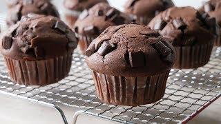 Schokomuffins Backen Rezept  Baking Chocolate Muffins Recipe  ENG SUBS