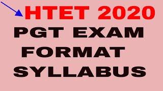 HTET 2020  PGT Exam Format & Syllabus 