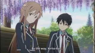 Sword Art Online - Kirito holds Asunas hand HD