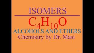 What Are the Isomers of Butanol C4H10O?