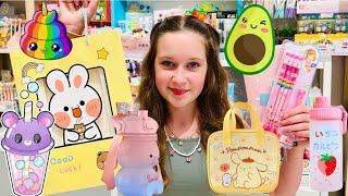 Back To School KAWAII Supplies Sisters Play Family Vlog