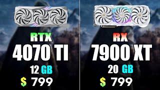 NVIDIA RTX 4070 Ti vs RX 7900 XT  Test in 9 Games 4K Ultra