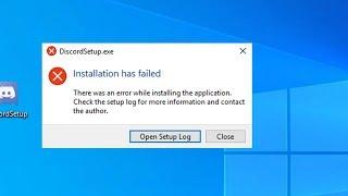 Discord  Installation Has Failed Error