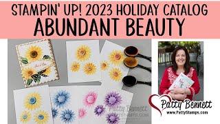 Blending Brushes & Abundant Beauty Mask Sunflower card tips