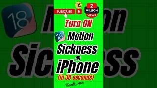 iOS 18 Motion sickness Feature - How to enable on your iPhone. #ios18 #iphonetipsandtricks