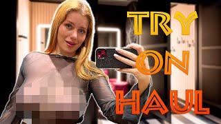 See Through Try On Haul At The Mall  Sheer Dresses Try on 4K