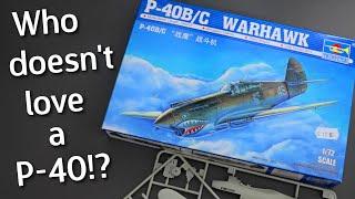 Trumpeter P-40BC Warhawk in 172 Scale - Plastic Model Kit Unboxing Review