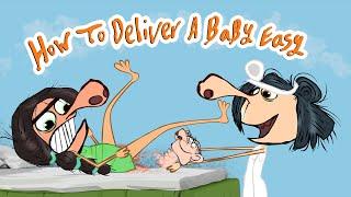 How To Deliver A Baby Easy   Cartoon Unbox  Frame Room Animation  Pregnant Cartoons