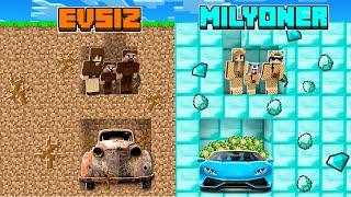 EVSİZ AİLE MADENİ VS MİLYONER AİLE MADENİ  - Minecraft