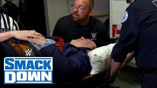 DEVELOPING Paul Heyman leaves SmackDown in an ambulance SmackDown highlights June 28 2024