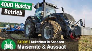 Machern Landwirtschaft  Ackerbau-Reportage  4000 Hektar  Valtra S-Serie Traktoren