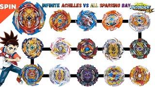 【Infinite Achilles VS ALL Sparking】 Beyblade Burst Sparking 베이블레이드 버스트 슈퍼킹 인피니트 아킬레스 VS 올 슈퍼킹
