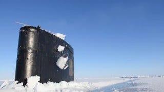 USS Hartford SSN 768 surfaces at the Arctic circle for ICEX 2016