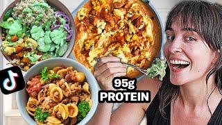 I Tried TikToks Viral High-Protein Vegan Meals   Pt.2