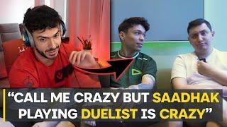 Tarik Reacts To Saadhak Lying About Playing Duelist For Loud
