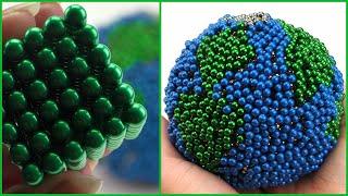 Making planet Earth out of magnetic balls  Stop Motion No Talking Magnet Satisfaction