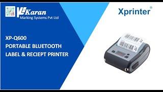 XPRINTER XP-Q600 LABEL & RECEIPT BLUETOOTH MOBILE PRINTER