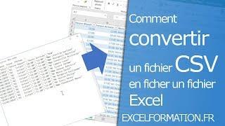Comment convertir un CSV en fichier Excel XLS XLSX