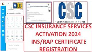 HOW TO ACTIVATE CSC INSURANCE SERVICES 2024  RAP  INS CERTIFICATE REGISTRATION #csc #cscvle